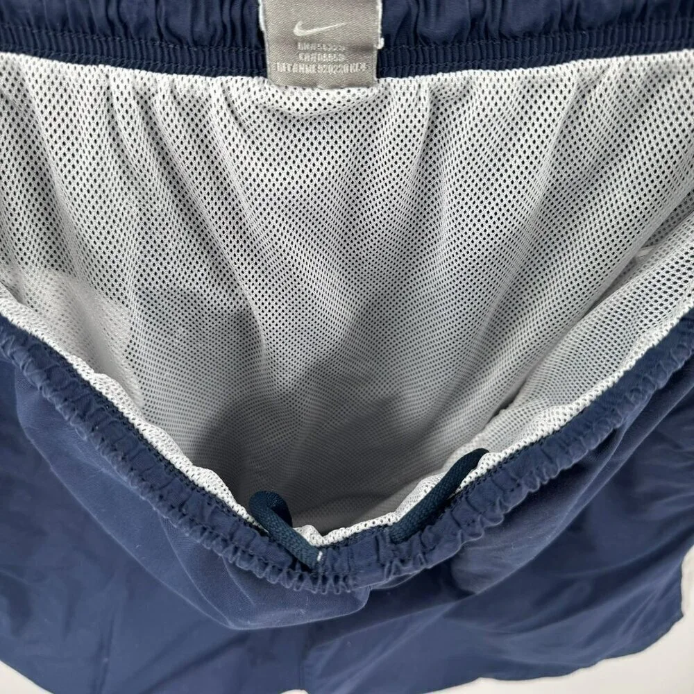 Nike Navy Blue & Gray Swim Trunks Mens Size L With Mesh Lining